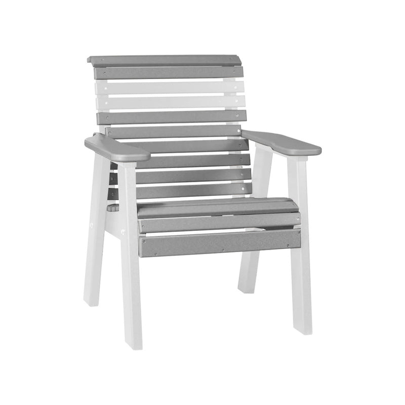 LuxCraft Slate 2' Rollback Recycled Plastic Chair With Cup Holder