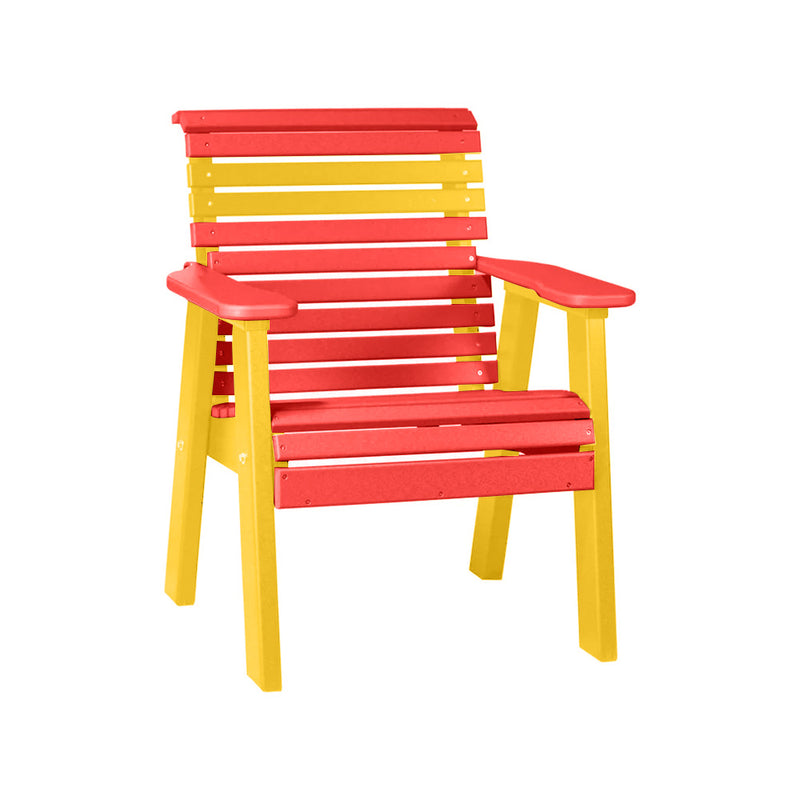LuxCraft Red 2' Rollback Recycled Plastic Chair