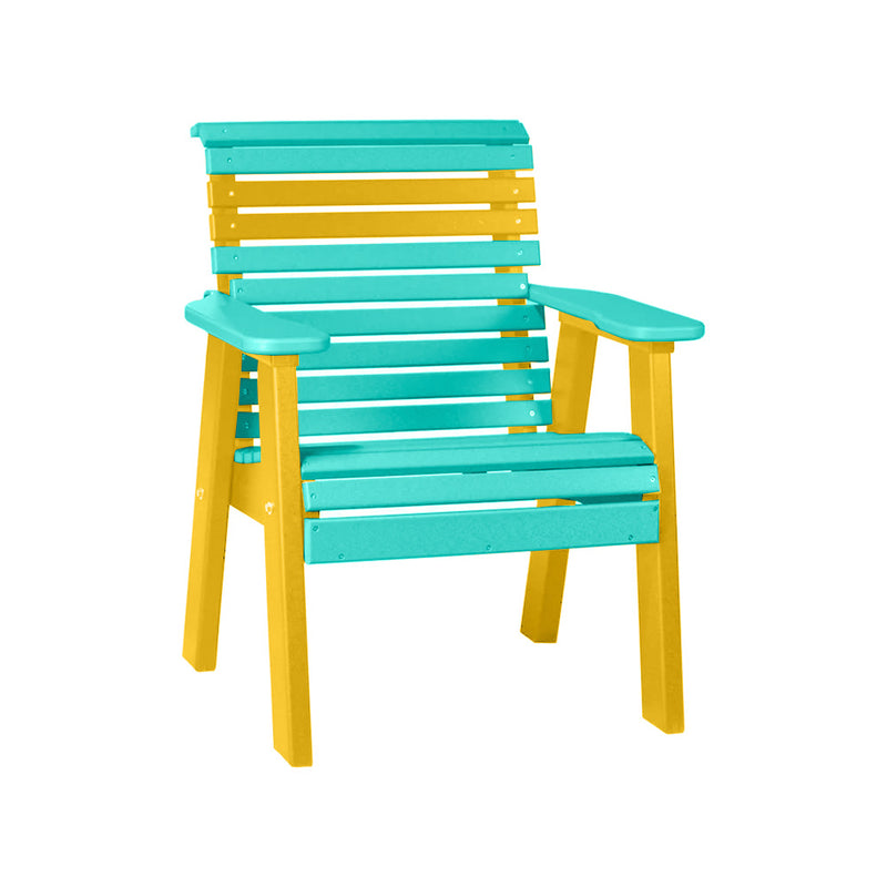 LuxCraft Aruba Blue 2' Rollback Recycled Plastic Chair