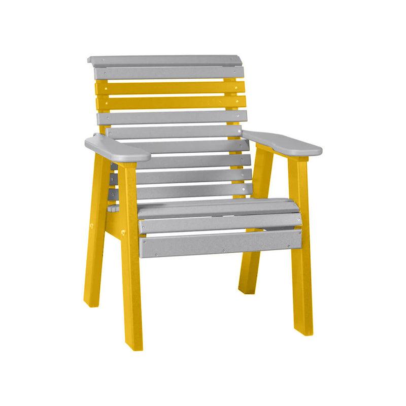 LuxCraft Dove Gray 2' Rollback Recycled Plastic Chair
