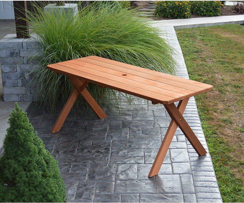A & L Furniture 4ft Cross-leg Table Only - Specify for FREE 2" Umbrella Hole