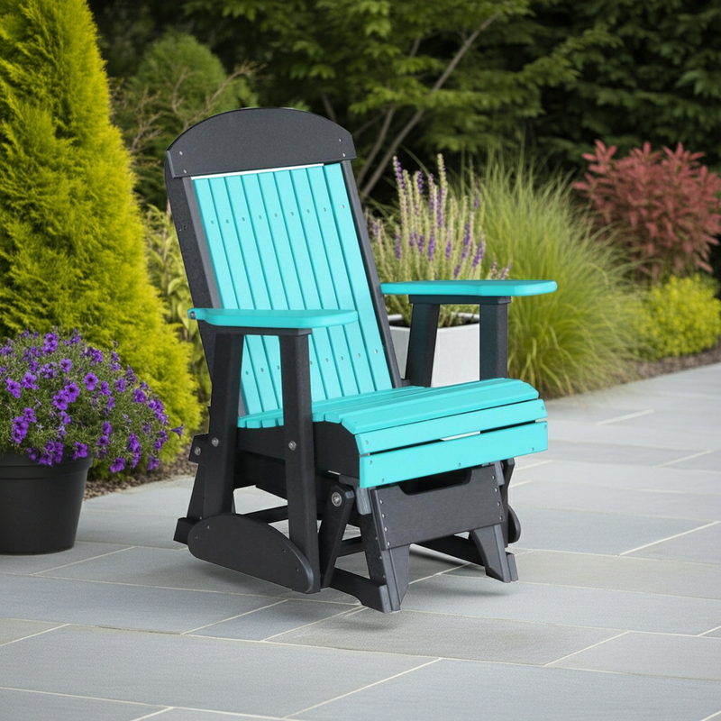 LuxCraft 2 foot Classic Highback Recycled Plastic Glider Chair