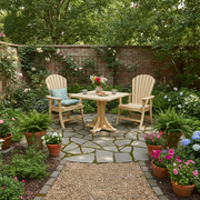 Dining Set for 2 with Pedestal Table in Clear Cedar, Unstained