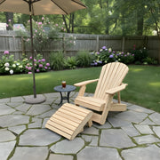 Wooden Royal Reclining Adirondack Chair (Large) in Clear Cedar, Unstained