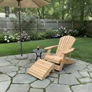 Wooden Royal Reclining Adirondack Chair (Large) in Knotted Cedar, Unstained