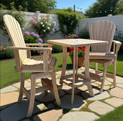 Wooden Bar Height Bistro Set for 2 with 30" Pedestal Table - view 1