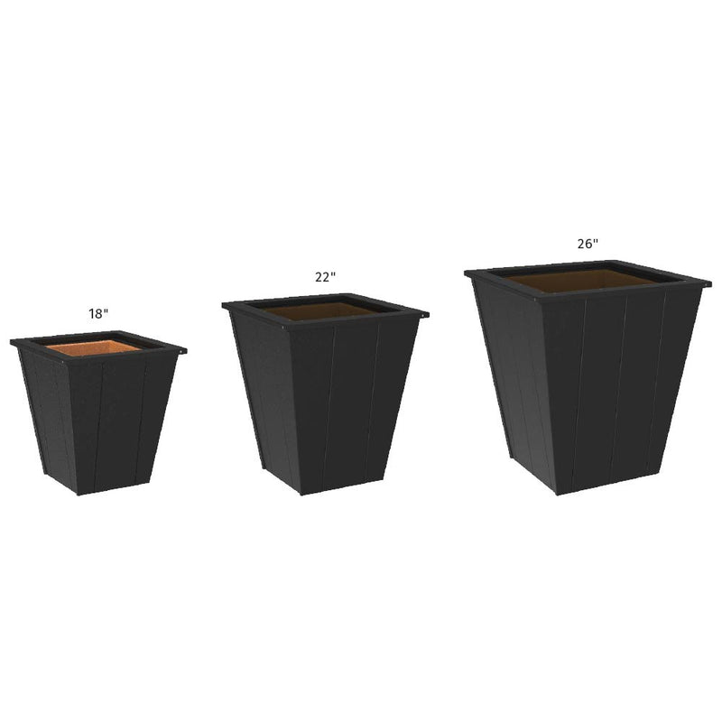 LuxCraft Elite Planter size comparison 18 22 26 inch