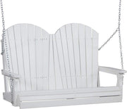 LuxCraft Columpio de Porche Adirondack 4 Pies — Blanco