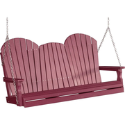 LuxCraft Columpio de Porche Adirondack 5 Pies — Cherry