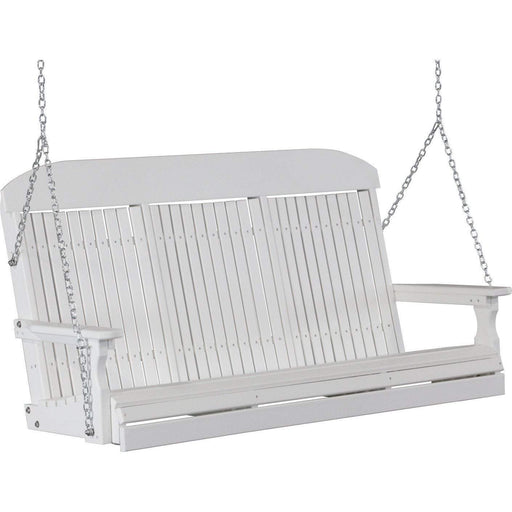 LuxCraft Columpio Clásico Respaldo Alto 5 Pies — Blanco