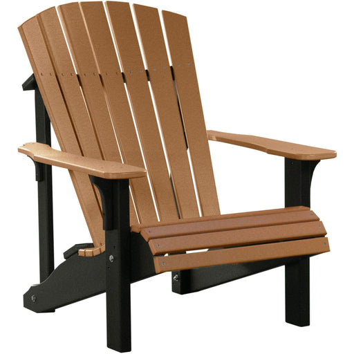LuxCraft Silla Adirondack Deluxe — Cedro sobre Negro