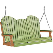 LuxCraft LuxCraft Lime Green Adirondack 5ft. Recycled Plastic Porch Swing Lime Green on Cedar / Adirondack Porch Swing Porch Swing 5APSLGC