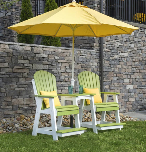 LuxCraft Recycled Plastic Balcony Tete-a-Tete Table