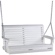 LuxCraft Columpio de Porche Rollback 4 Pies — Blanco