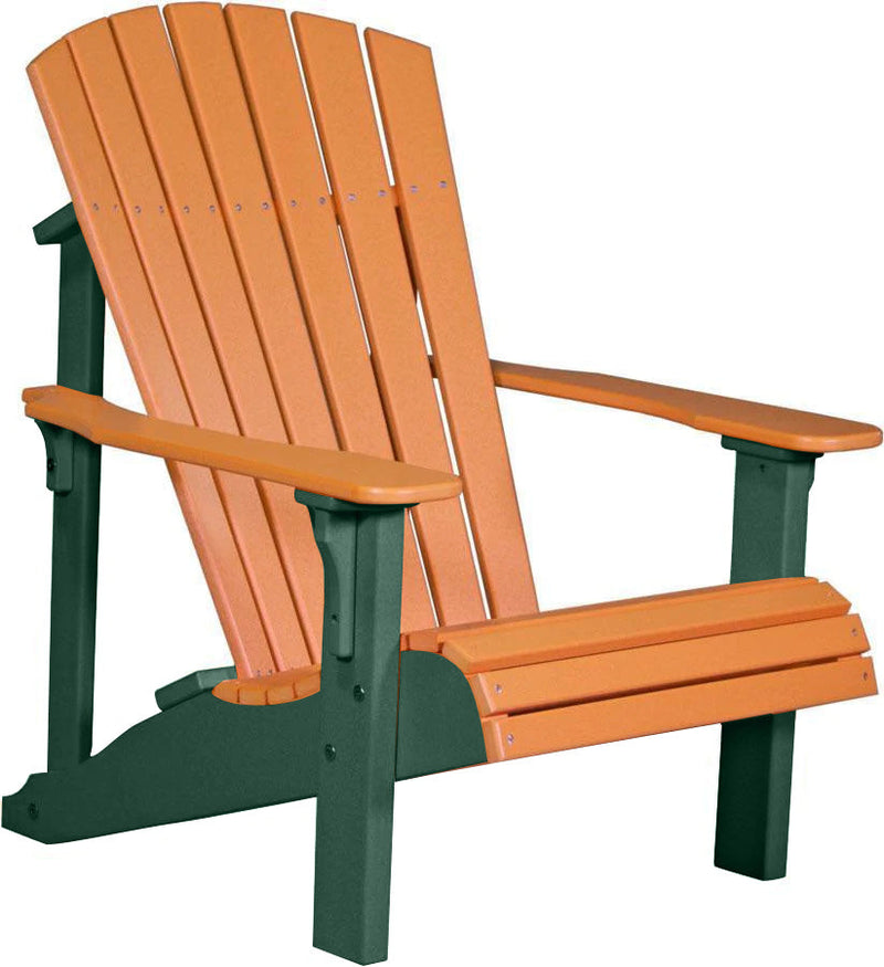 LuxCraft LuxCraft Tangerine Deluxe Recycled Plastic Adirondack Chair Adirondack Deck Chair