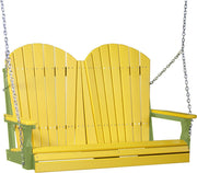 LuxCraft LuxCraft Yellow Adirondack 4ft. Recycled Plastic Porch Swing Porch Swing