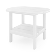 SoPoly 25" St. Simons Oval Side Table in Destin White
