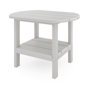 SoPoly 25" St. Simons Oval Side Table in Heron Gray