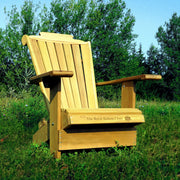 Wooden Customized Back Royal Adirondack Chair in Clear Cedar, Unstained, Rideau Back