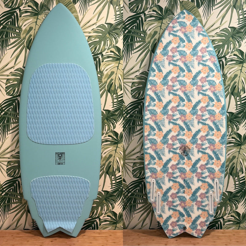 Smoke Show Wakesurf Board – Floral Inlay Aqua