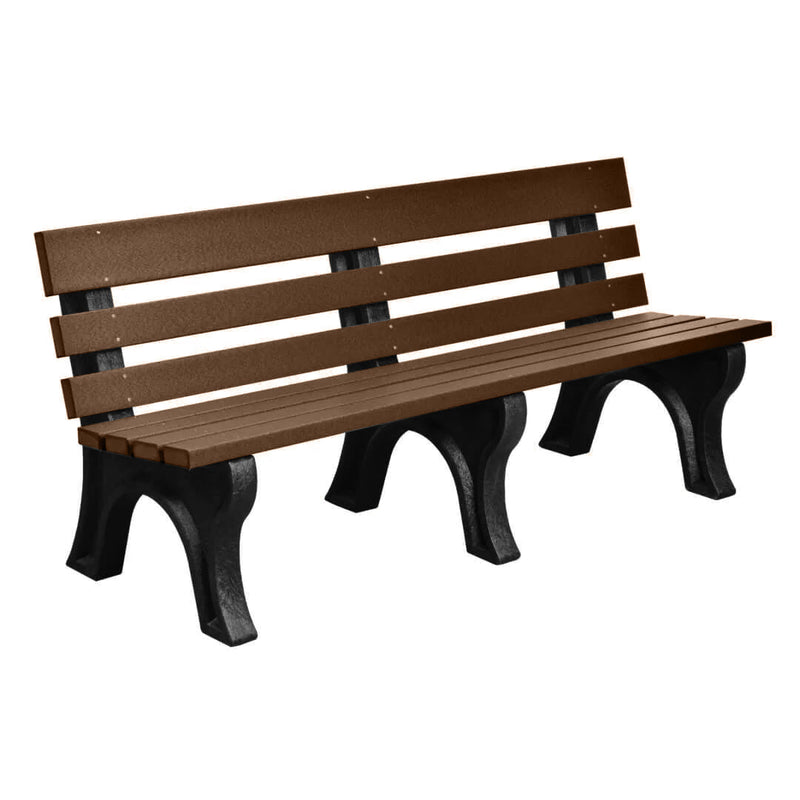 Wildridge Wildridge Chestnut Brown Heritage Outdoor Park Bench Chestnut Brown on Black Outdoor Bench LCC-125-WBLCBB