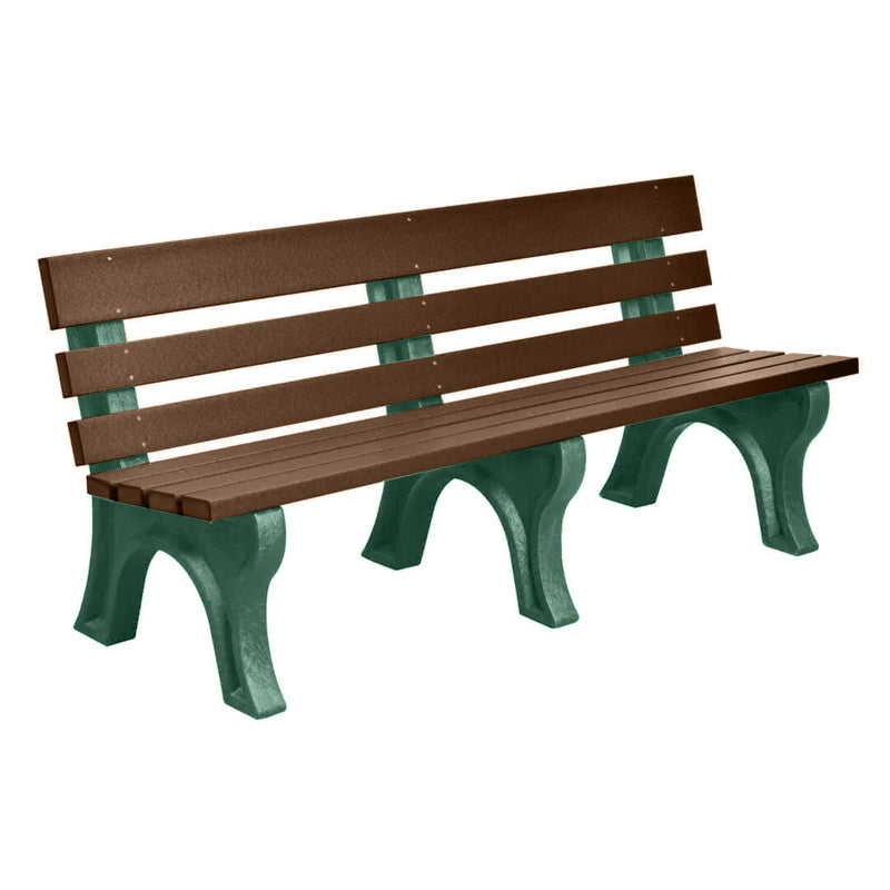 Wildridge Wildridge Chestnut Brown Heritage Outdoor Park Bench Chestnut Brown on Green Outdoor Bench LCC-125-WBLCBG