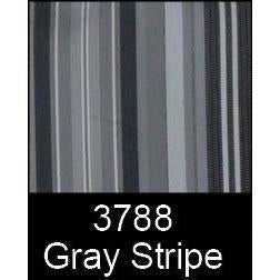 A & L Furniture A & L Furniture 6 Foot Swing Bed Cushion (2" or 4" Thick) 4 Inches / Gray Stripe Cushion 1006-4 In-Gray Stripe