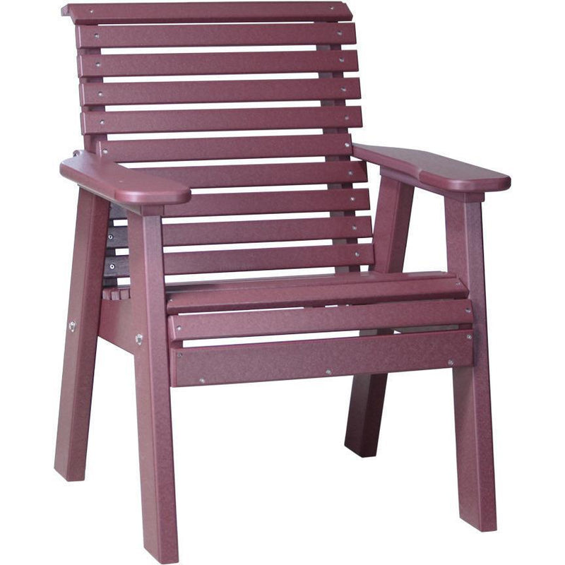 LuxCraft LuxCraft 2' Rollback Recycled Plastic Chair Cherry Outdoor Chair 2PPBCW