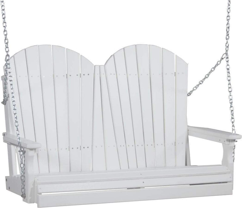 LuxCraft LuxCraft Adirondack 4ft. Recycled Plastic Porch Swing White / Adirondack Porch Swing 4APSW