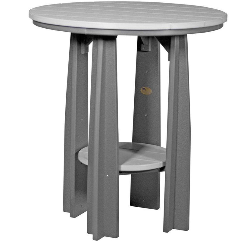 LuxCraft LuxCraft Dove Gray Recycled Plastic 36" Balcony Table Dove Gray On Slate Tables PBATDGS