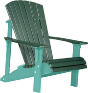LuxCraft LuxCraft Green Deluxe Recycled Plastic Adirondack Chair Adirondack Deck Chair