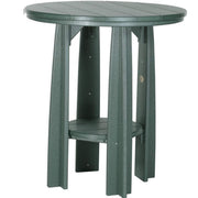 LuxCraft LuxCraft Recycled Plastic 36" Balcony Table With Cup Holder Green Tables PBATG