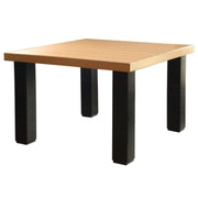 LuxCraft LuxCraft Recycled Plastic Square Contemporary Table With Cup Holder Cedar On Black Tables P4SCTCB