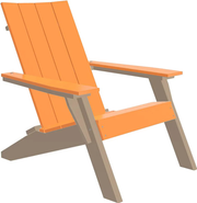 LuxCraft Luxcraft Tangerine Urban Adirondack Chair With Cup Holder Tangerine on Weatherwood Adirondack Deck Chair UACTWE-CH