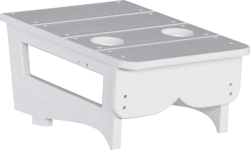 LuxCraft LuxCraft White Recycled Plastic Center Table Cupholder With Cup Holder White Accessories PCTAW