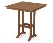 Polywood Polywood Farmhouse Trestle 37" Bar Table Teak Bar Table PLB81-T1L1TE 190609035234