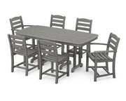 Polywood Polywood La Casa Cafš 7-Piece Dining Set Slate Grey Dining Sets PWS131-1-GY 845748051422