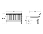 Polywood Polywood Sand Vineyard Deep Seating Settee Sand / Ash Charcoal Seating Sets GN46SA-145986 190609138584