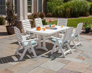 Polywood Polywood Slate Grey 7 Piece Nautical Dining Set Slate Grey Dining Sets PWS296-1-GY 190609012983