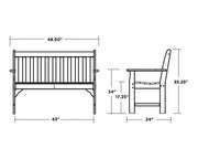 Polywood Polywood Vineyard 48" Bench Bench