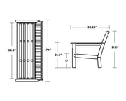 Polywood Polywood Vineyard Deep Seating Sofa Sofa