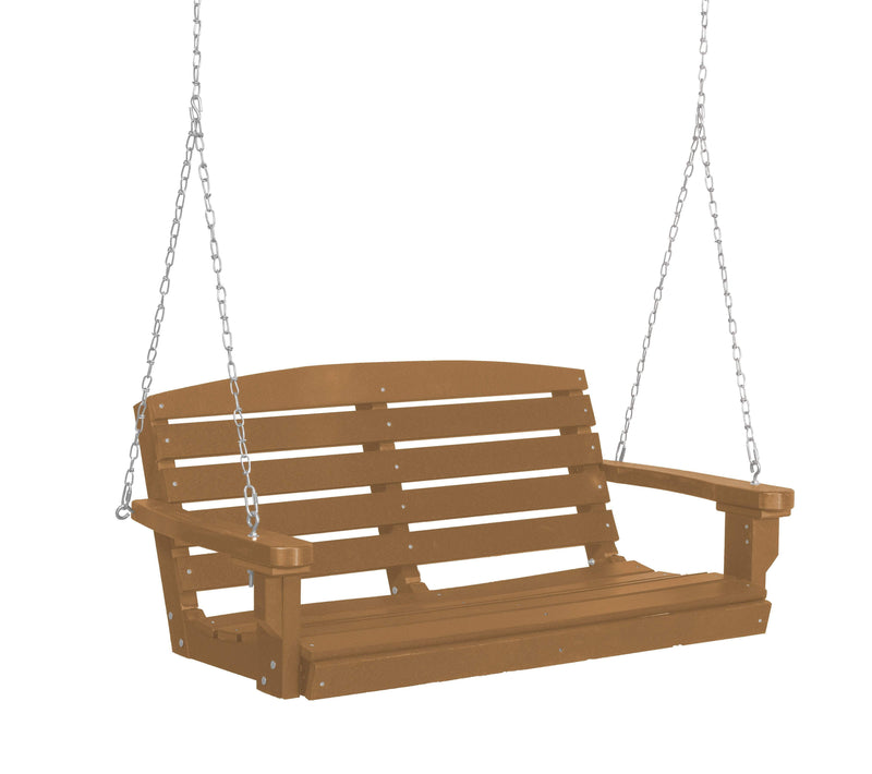 Wildridge Wildridge Classic 4 ft. Recycled Plastic Classic Porch Swing Cedar Poly Porch Swing LCC-202-CE