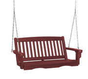 Wildridge Wildridge Classic 4 ft. Recycled Plastic Mission Porch Swing Cherry Poly Porch Swing LCC-205-C