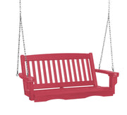 Wildridge Wildridge Classic 4 ft. Recycled Plastic Mission Porch Swing Dark Pink Poly Porch Swing LCC-205-DP