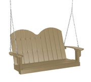 Wildridge Wildridge Classic 4 ft. Recycled Plastic Savannah Porch Swing Weatherwood Poly Porch Swing LCC-203-WW
